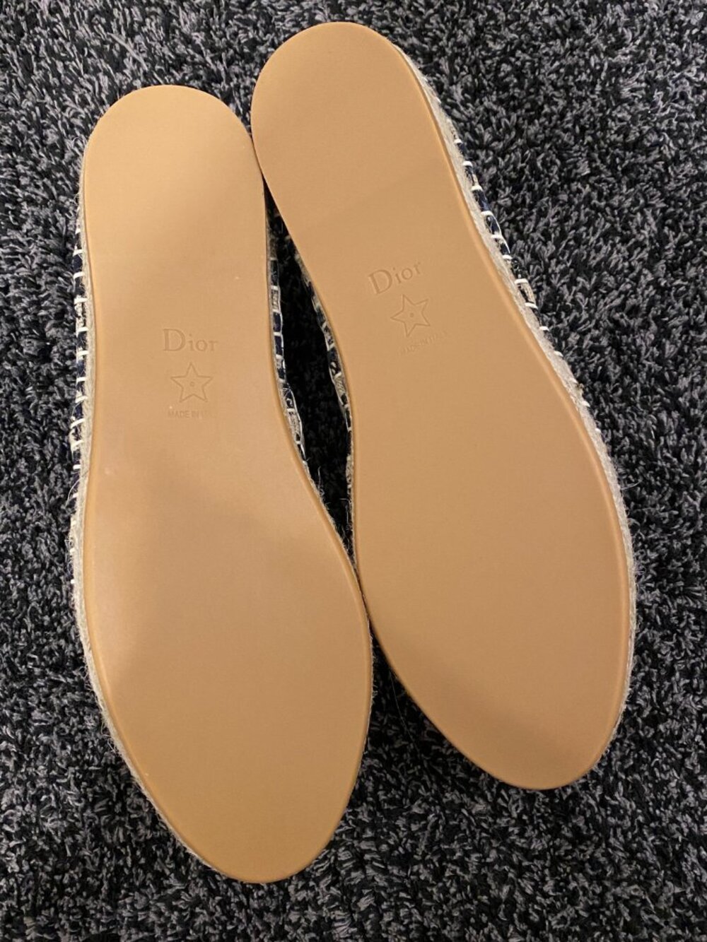 Dior Granville Espadrille Deep Blue Dior Oblique Embroidered Cotton 36 - Picture 6 of 7